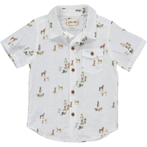 Henry All Over Print Button Down Shirt