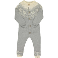 Polar Knitted Romper Grey Fairisle