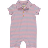 Drift Lilac/Pink Stripe Polo Romper