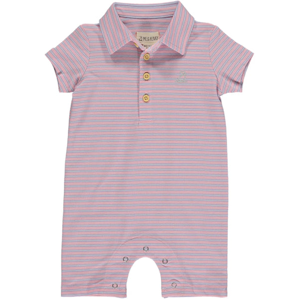 Drift Lilac/Pink Stripe Polo Romper