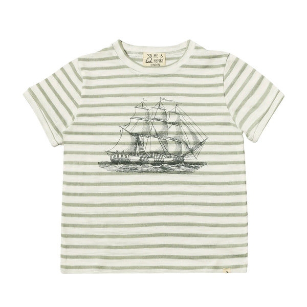 Newquay Grey Boat Printed Tee