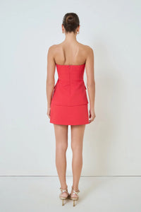 STRAPLESS BUTTONED TOP
