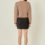 Striped Knit Jacket Cardigan