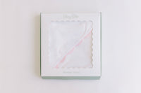 Hooded Towel with Embroidered Dots – Blue or Pink