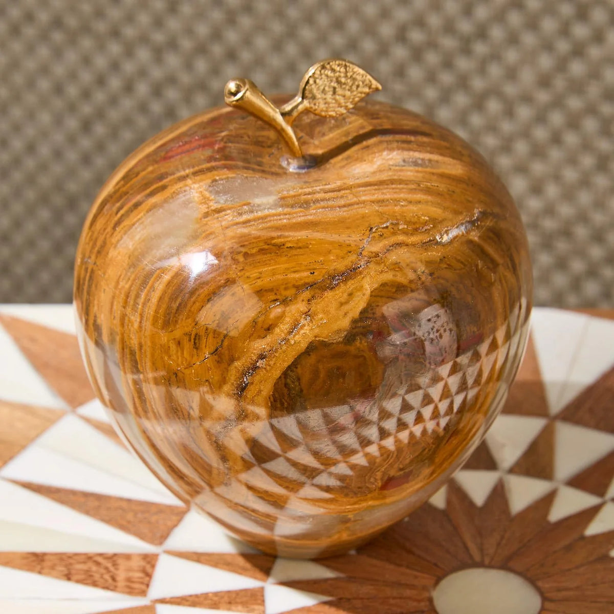 MARBLE APPLE PAPERWEIGHT