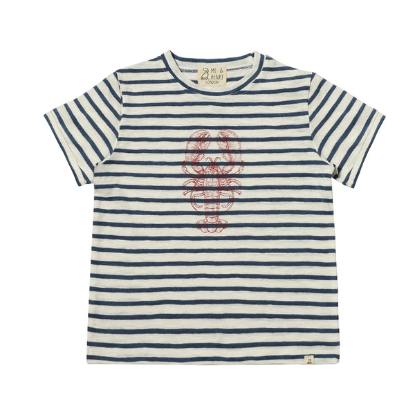NEWQUAY NAVY LOBSTER PRINTED TEE