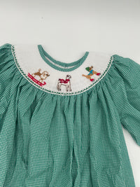 Snow Dog Smocked Helen Dress