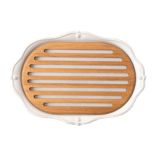 Juliska Berry & Thread Challah Board - Whitewash