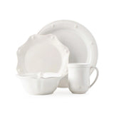 Juliska Berry & Thread 4pc Place Setting with Mug and Cereal - Whitewash