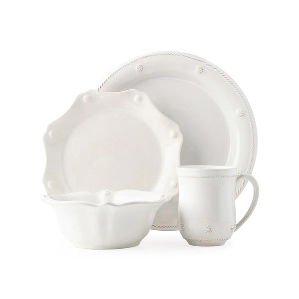 Juliska Berry & Thread 4pc Place Setting with Mug and Cereal - Whitewash