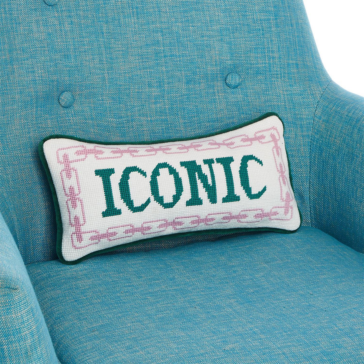 Two’s Company ICONIC Needlepoint Pillow