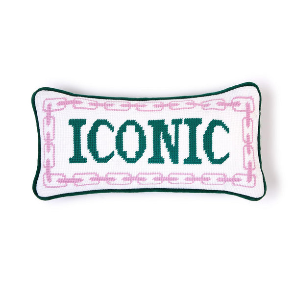 Two’s Company ICONIC Needlepoint Pillow