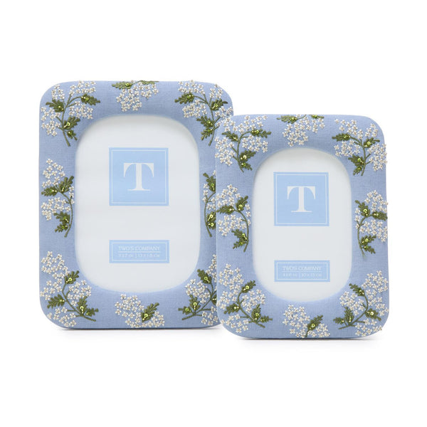 Hydrangea Embroidered and Embellished Photo Frames