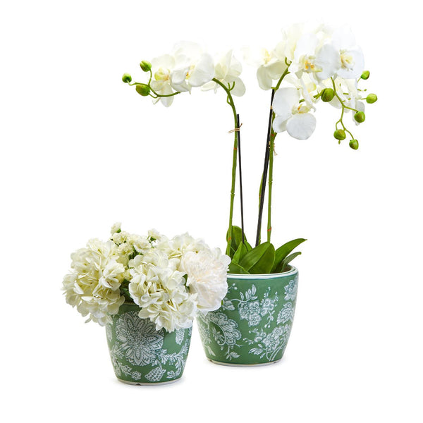 Countryside Hand-Painted Cachepot / Planter / Vase