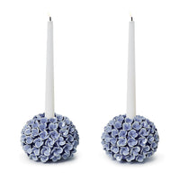 Hand-Crafted Hydrangea Flower Bud Vases / Taper Candle Holders
