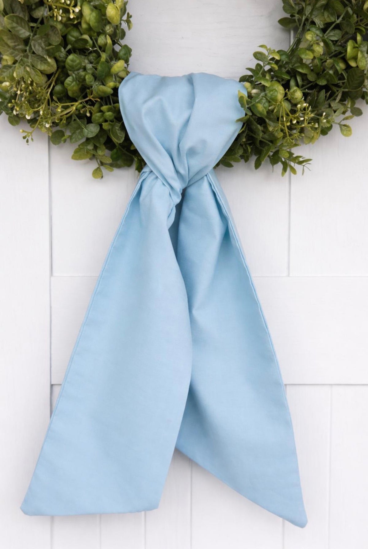 Blue Embroidered Wreath Sash