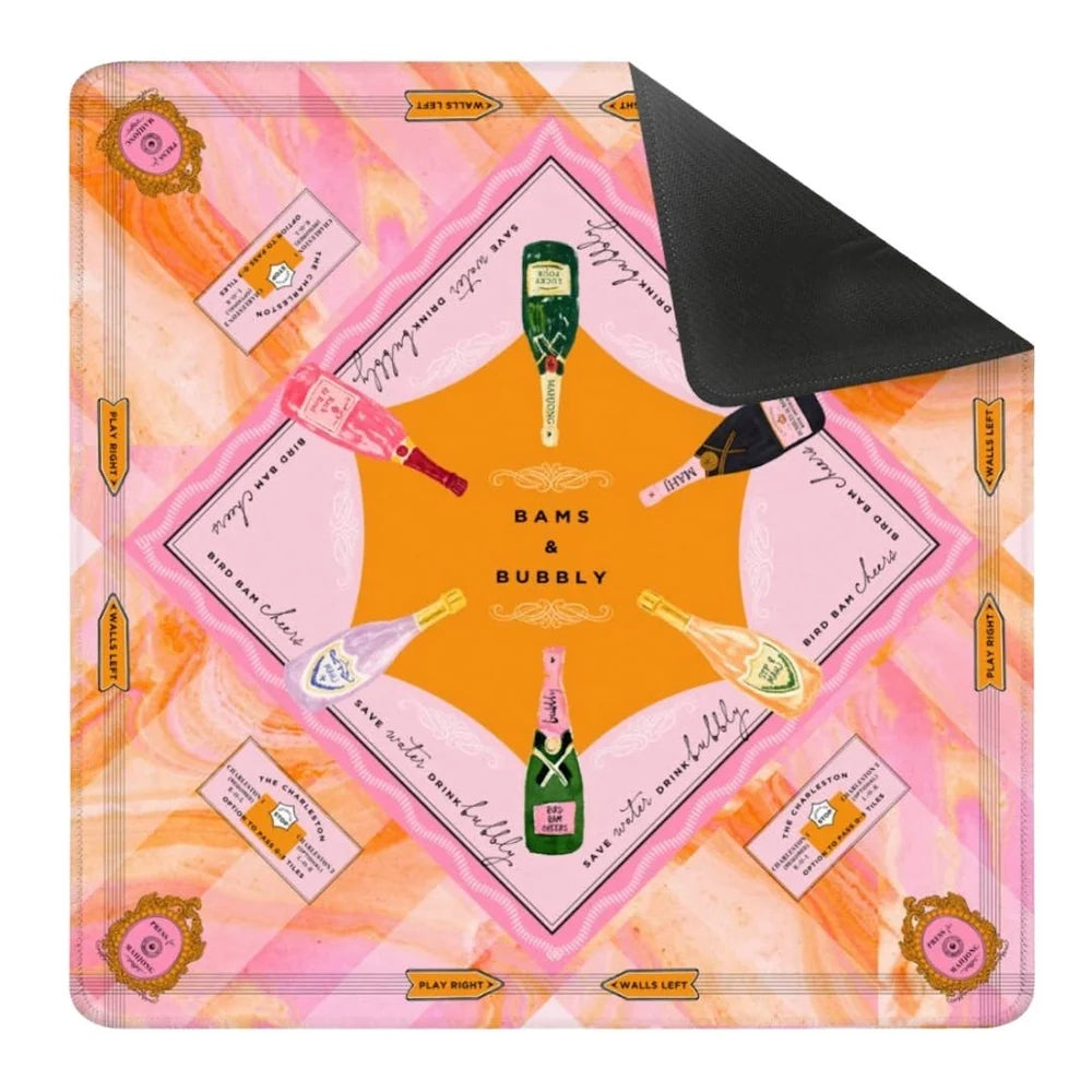 Bams & Bubbly Mahjong Mat | The Champagne & Mahj Collection