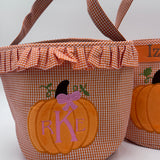 Halloween Pumpkin Ruffle Treat Tote