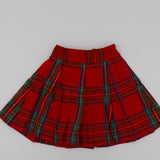 Maddie & Connor Girl's Red Tartan Skirt