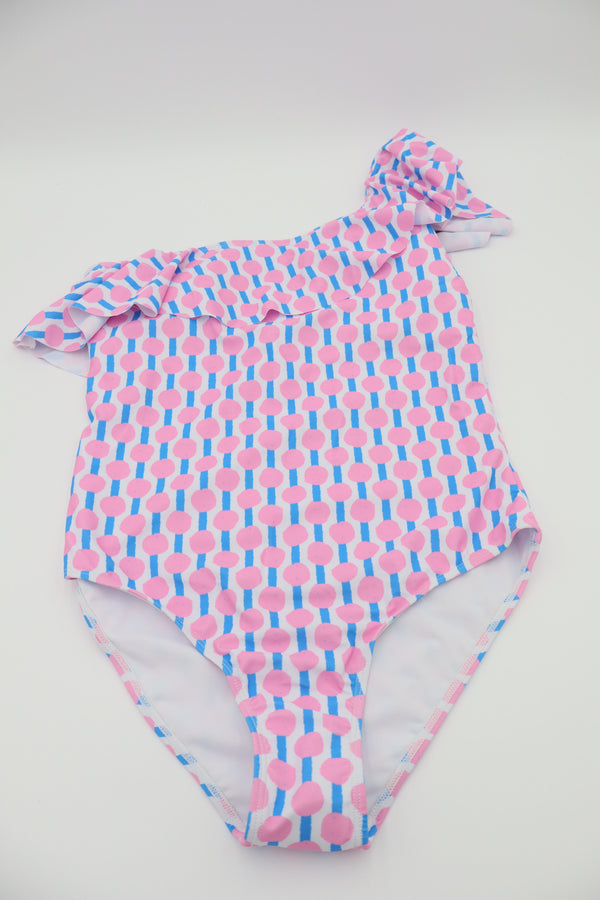 One-Shoulder Swimsuit Women's in Hello Happiness