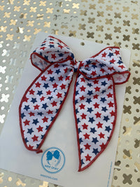 Patriotic Print Grosgrain Hair Bow