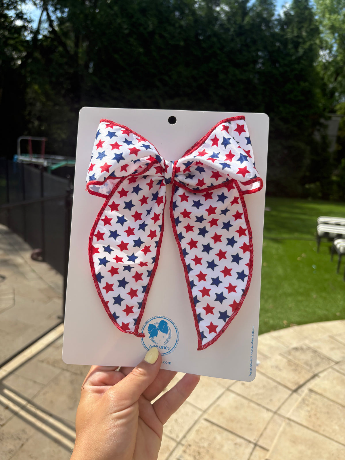 Patriotic Print Grosgrain Hair Bow