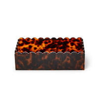 Tortoise Print Scalloped Edge Acrylic Guest Towel