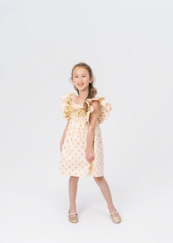 Girls’ Everyday Dress in Antique Marigold