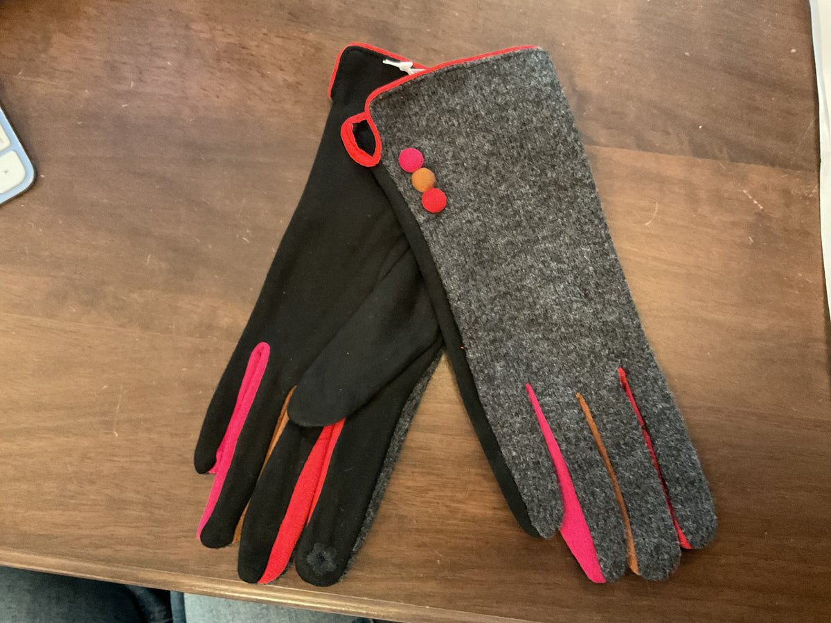 Quilted  Glove, Gray