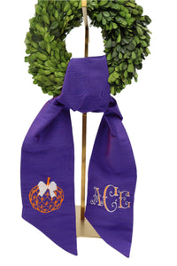 Wreath Sash in Linen Blend
