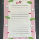 to do after...Golf notepad