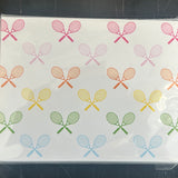 tennis rainbow note cards