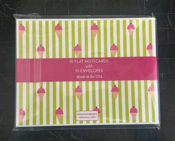 ice cream note cards