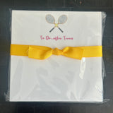 to do after...Tennis chubbie notepad