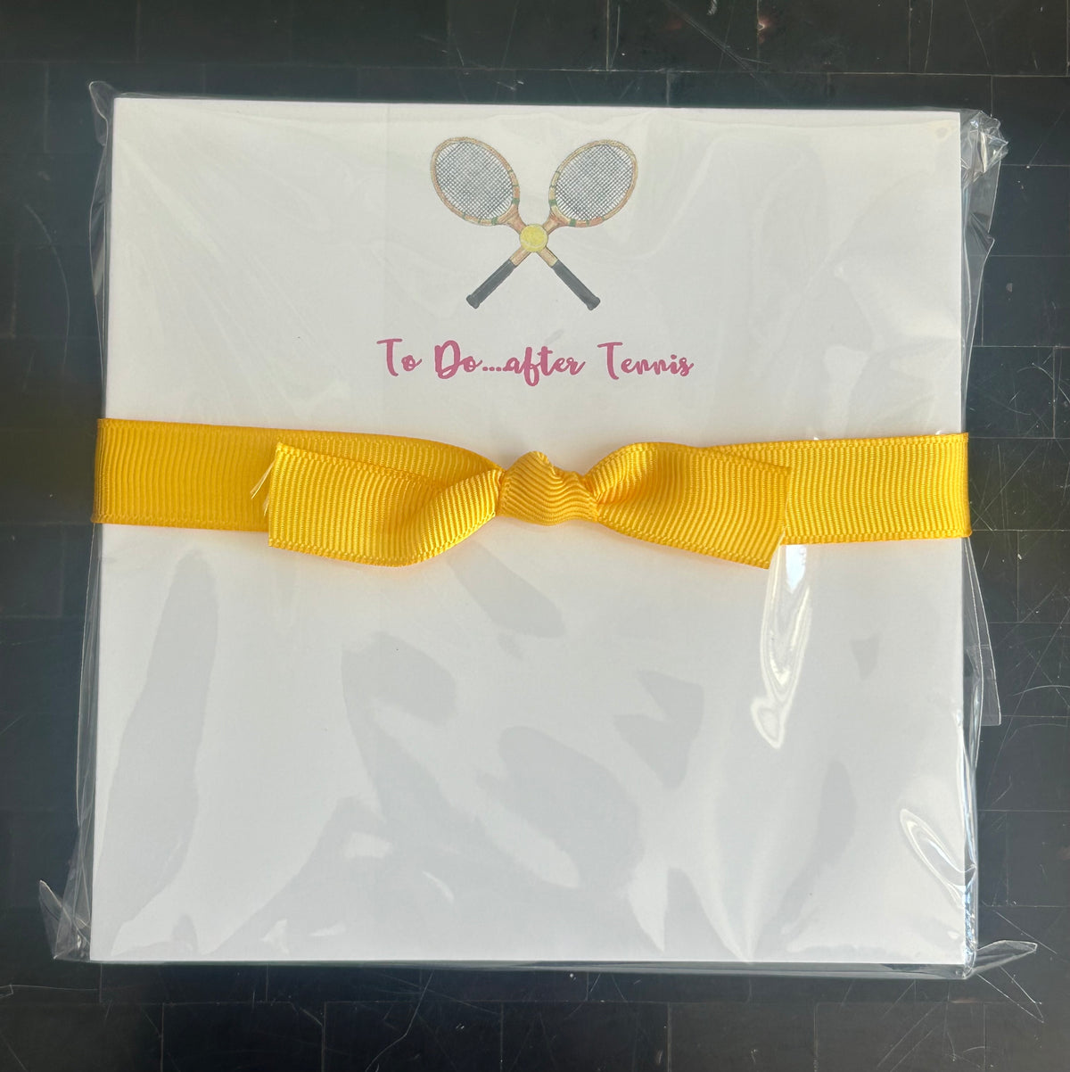 to do after...Tennis chubbie notepad