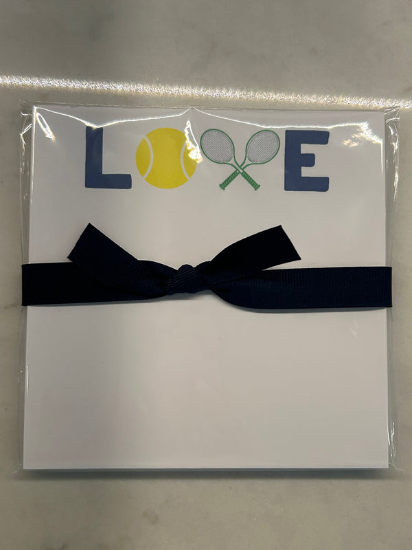 love tennis doodle notepad