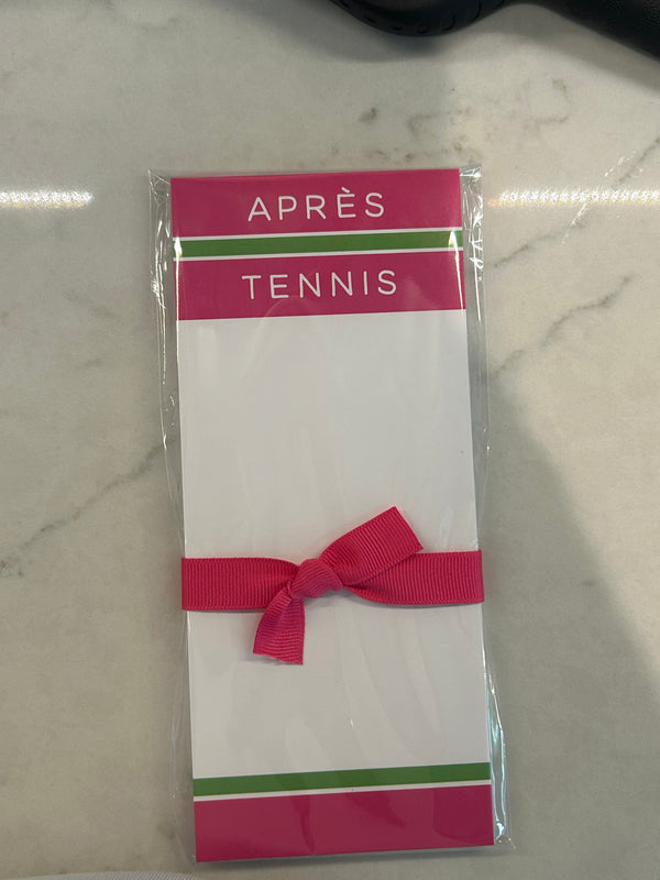 Apres Tennis skinny notepad