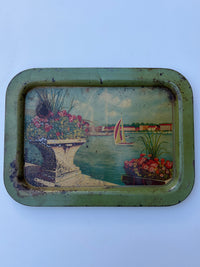 Found Decorative Metal Tray, Heavily Distressed Finish