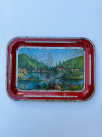Found Decorative Metal Tray, Heavily Distressed Finish