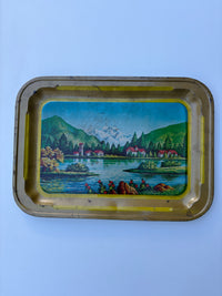 Found Decorative Metal Tray, Heavily Distressed Finish
