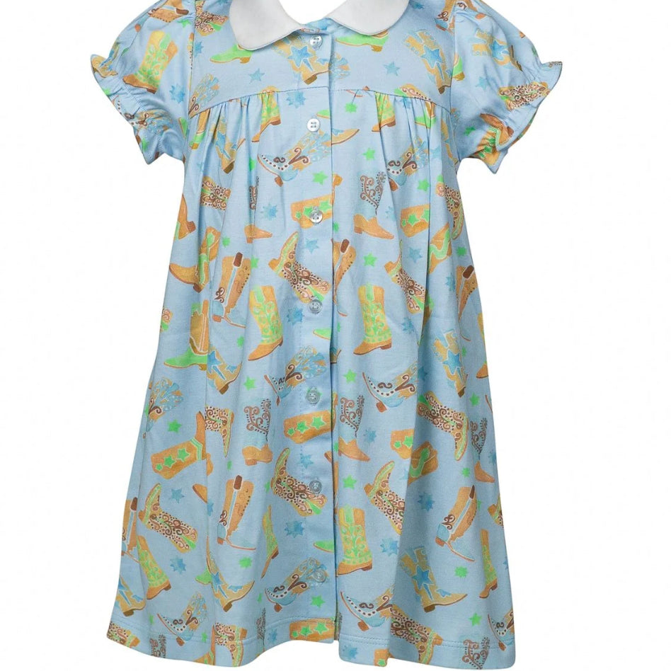 Boots Button Front Dress