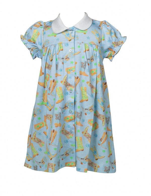 Boots Button Front Dress