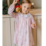 Pink Tinsel Longsleeve Girl Dress