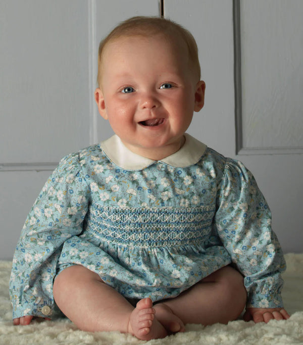 Floral Smocked Babysuit