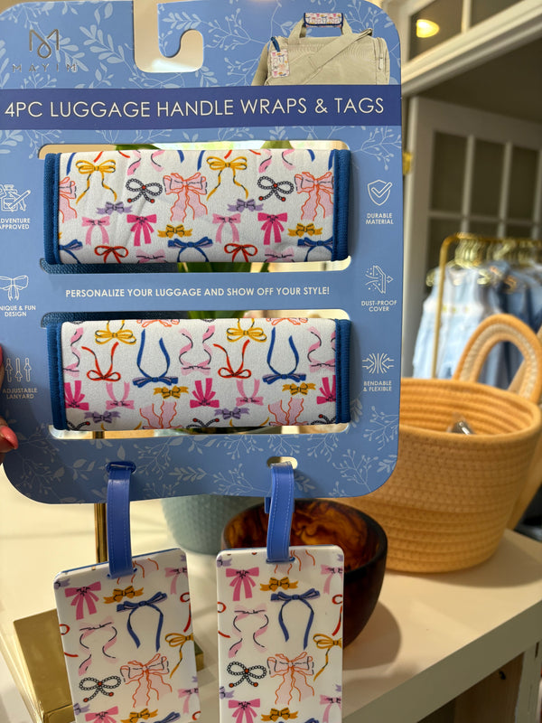 Luggage Handle Wrap & Tag Set – Bows