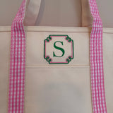 Medium Midi Coated Canvas Trim Tote