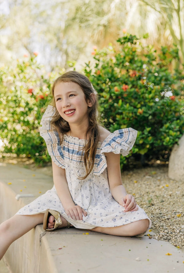 Girls’ Everyday Dress in Blue Floral
