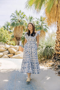 Women’s Everyday Dress in Blue Floral