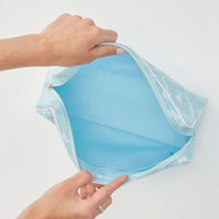 Weezie Blue Trellis Patterned Toiletry Bag