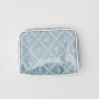 Weezie Blue Trellis Patterned Toiletry Bag